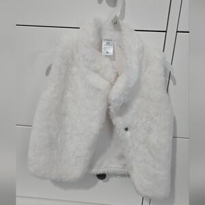Carter's Soft White Faux Fur Vest